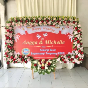 Karangan Papan Bunga Wedding Solo 23