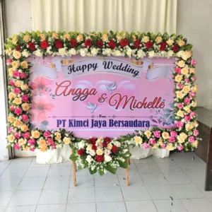Karangan Papan Bunga Wedding Solo 21