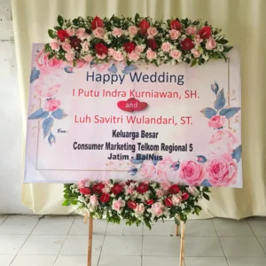 Karangan Papan Bunga Wedding Solo 37