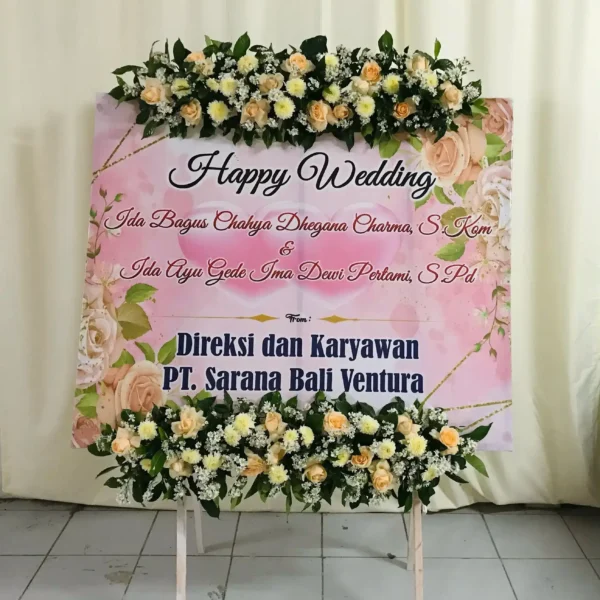 Papan Bunga Wedding PBW11
