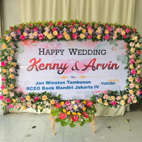 Karangan Papan Bunga Wedding Solo 13