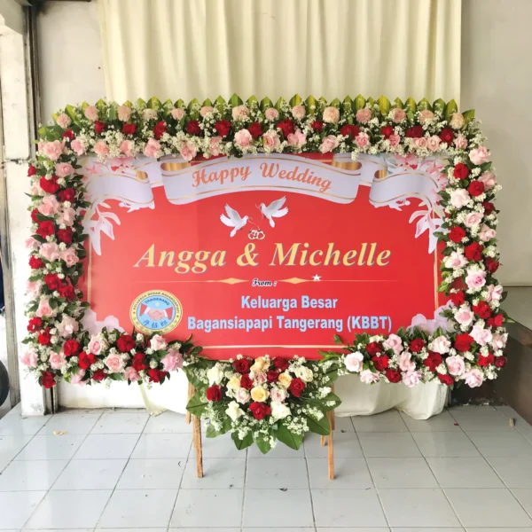 Karangan Papan Bunga Wedding Solo 23