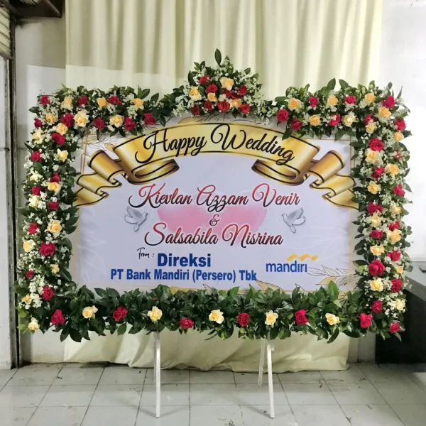 Karangan Papan Bunga Wedding Solo 4